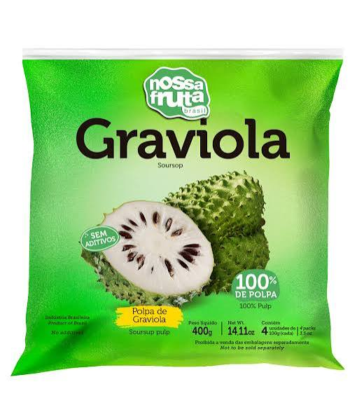 Polpa de graviola nossa fruta 400g